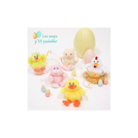 Peluche - oeuf p'tit poulailler lapin en peluche - 12 cm Pink 3 - vertbaudet enfant 