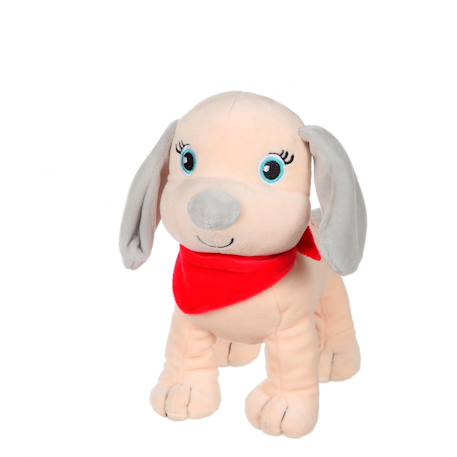 Peluche chiot - fun puppies sonores, beige foulard rouge Red 3 - vertbaudet enfant 