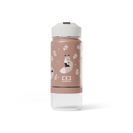 Gourde isotherme 2 en 1 avec paille 300ml twisty Bleu wolf+Cannelle fox+Vert raccoon 8 - vertbaudet enfant 