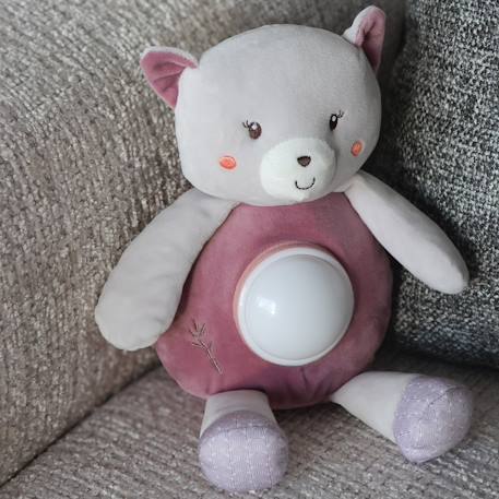 Peluche - veilleuse bebe bamboo - chat - 26 cm Grey 4 - vertbaudet enfant 