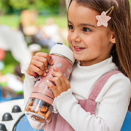 Gourde isotherme 2 en 1 avec paille 300ml twisty Bleu wolf+Cannelle fox+Vert raccoon 11 - vertbaudet enfant 