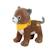 Peluche - peluche chien fun kitties sonore, marron foulard jaune - 17 cm Yellow 1 - vertbaudet enfant 