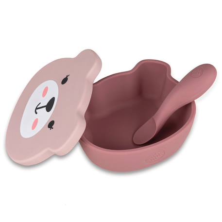Bol à ventouse en silicone + cuillère - ourson rose Pink 4 - vertbaudet enfant 