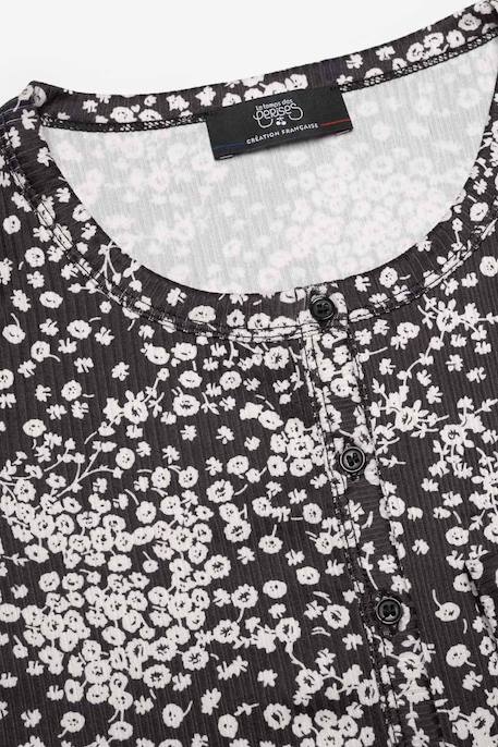 Tee-shirt comegi Black flower 4 - vertbaudet enfant 