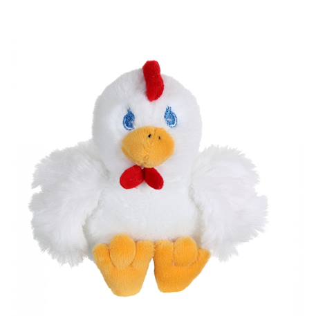 Peluche - oeuf p'tit poulailler poule en peluche - 12 cm White 2 - vertbaudet enfant 