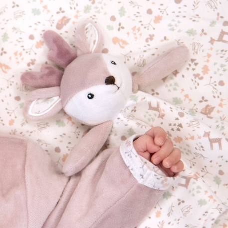 Doudou plat lilas Blanc, rose 4 - vertbaudet enfant 