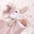 Doudou plat lilas Blanc, rose 4 - vertbaudet enfant 