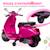 Scooter électrique enfant vespa 6v - musiques, feu av, entrée usb, radio fm - 2 roues auxiliaires Green+Pink+White 12 - vertbaudet enfant 