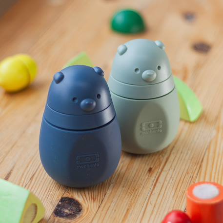 Gourde réutilisable avec tétine en silicone 150ml yummy Vert/bleu+Vert/rose 3 - vertbaudet enfant 