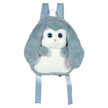 Peluche - fluffy bag – sac à dos en peluche – lapin – 30 cm Blue 1 - vertbaudet enfant 