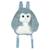 Peluche - fluffy bag – sac à dos en peluche – lapin – 30 cm Blue 1 - vertbaudet enfant 
