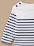 T-shirt marinière boutonné bébé Rayure marine/ecru 2 - vertbaudet enfant 