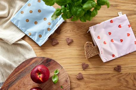 Lot de 2 pochettes à snack happy rascals coeur Multi-coloured 3 - vertbaudet enfant 