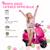 Scooter électrique enfant vespa 6v - musiques, feu av, entrée usb, radio fm - 2 roues auxiliaires Green+Pink+White 10 - vertbaudet enfant 
