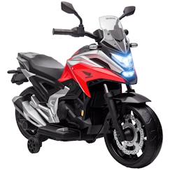 Jouet-Jeux de plein air-Sports de glisse et à roues-Véhicules enfant-Moto électrique enfant honda nc750x - musiques, feux av led, entrée usb mp3 jack - 2 roues auxiliaires