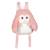 Peluche - fluffy bag – sac à dos en peluche – lapin – 30 cm Pink 1 - vertbaudet enfant 