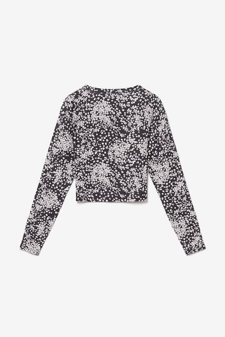 Tee-shirt comegi Black flower 3 - vertbaudet enfant 