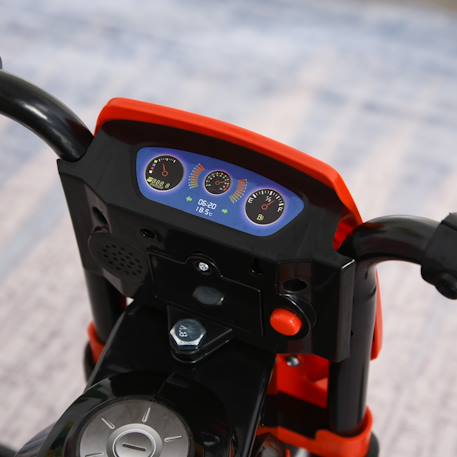 Tricycle enfant moto cross effets musicaux et lumineux coffre rangement Green+Red 12 - vertbaudet enfant 