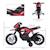 Moto électrique enfant 25w 6v 3 km/h max. Effets lumineux sonores roulettes amovibles Blue+Red 6 - vertbaudet enfant 