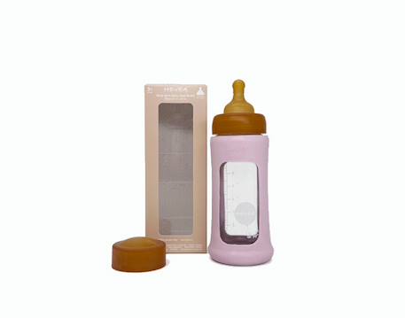 Biberon en verre avec housse de protection - powder pink - 250 ml Blue+Pink 6 - vertbaudet enfant 
