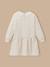 Robe grand col brodé - coton biologique Ecru chine+Marine 2 - vertbaudet enfant 