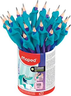 -Crayons graphite hb guide doigts requin
