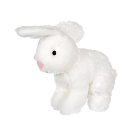Peluche - peluche lapin flammé douceur blanc - 25 cm White 3 - vertbaudet enfant 