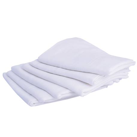 Lot de 6 langes carré Blanc 1 - vertbaudet enfant 