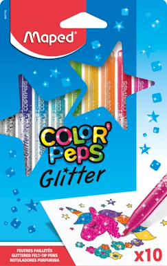 -Feutres de coloriage glitter
