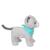 Peluche - peluche chien fun kitties sonore, gris foulard turquoise - 17 cm Blue 2 - vertbaudet enfant 