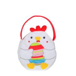 -Peluche - bonbonnière œuf coloré 16 cm