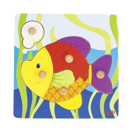 Puzzle à boutons poisson 5 éléments Multi-coloured 1 - vertbaudet enfant 