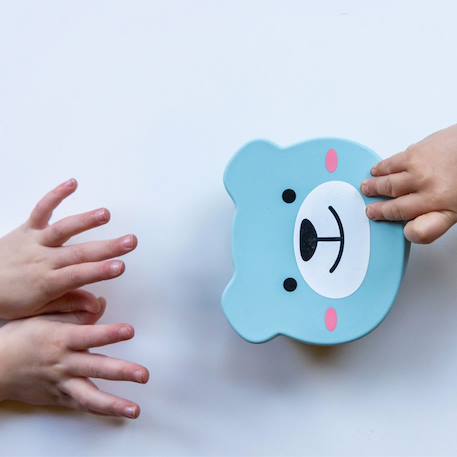 Bol à ventouse en silicone + cuillère - ourson bleu Blue 3 - vertbaudet enfant 