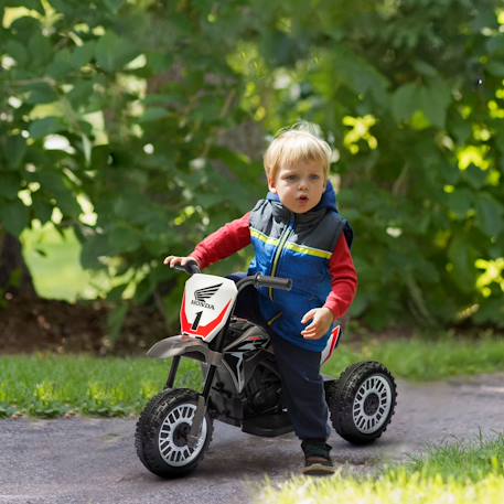 Moto cross électrique enfant 3 roues licence officielle honda crf 450 r 3 km/h max. Fonctions sonores Green+Grey 5 - vertbaudet enfant 
