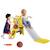 Toboggan enfant - panier basket, ballon, pompe inclus - hdpe Yellow 1 - vertbaudet enfant 