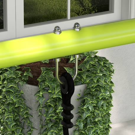 Balançoire 2 agrès portique avec balançoire et face à face dim. 2,55l x 1,6l x 1,8h m métal époxy Grey 6 - vertbaudet enfant 