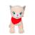 Peluche - peluche chien fun kitties sonore, beige foulard rouge - 17 cm Red 3 - vertbaudet enfant 