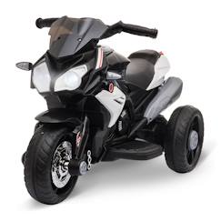 -Moto électrique enfant 3 roues 6v 3km/h max. Effets lumineux sonores