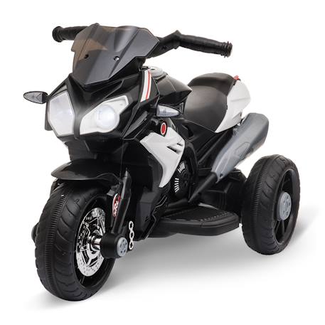 Moto électrique enfant 3 roues 6v 3km/h max. Effets lumineux sonores Black+Red 1 - vertbaudet enfant 
