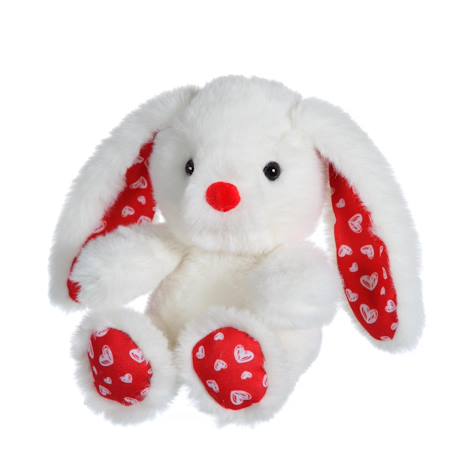 Peluche - peluche fluffy love - lapin crème - 14 cm White 2 - vertbaudet enfant 