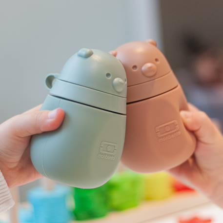 Gourde réutilisable avec tétine en silicone 150ml yummy Vert/bleu+Vert/rose 7 - vertbaudet enfant 