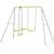 Balançoire 2 agrès portique avec balançoire et face à face dim. 2,55l x 1,6l x 1,8h m métal époxy Grey 1 - vertbaudet enfant 