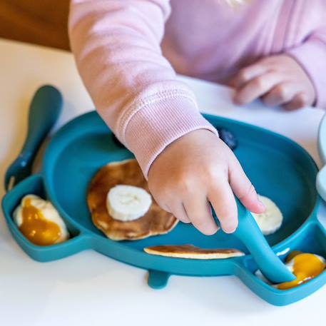 Assiette + bol ventousés en silicone ourson bleu Blue 2 - vertbaudet enfant 
