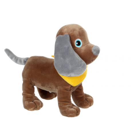 Peluche chien fun puppies sonores, marron foulard jaune Yellow 2 - vertbaudet enfant 