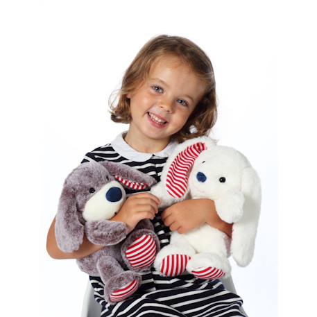 Peluche - peluche les marinières - lapin blanc rayures bleues - 24 cm Blue 4 - vertbaudet enfant 