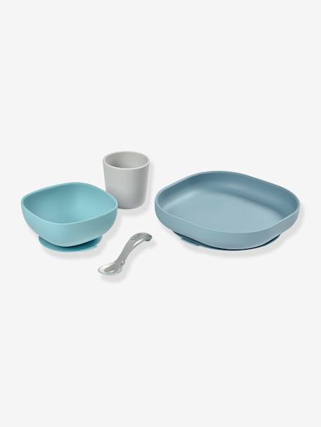 Set vaisselle 4 pièces silicone bleu+bleu+EUCALYPTUS+jaune+jungle+NIGHT BLUE+rose+terracotta+vert sauge 26 - vertbaudet enfant 