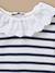 T-shirt marinière broderie anglaise bébé Rayure marine/ecru 2 - vertbaudet enfant 