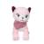 Peluche - peluche chien fun kitties sonore, rose foulard parme - 17 cm Pink 2 - vertbaudet enfant 