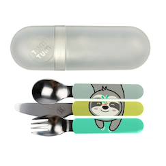 -Lot de 3 couverts inox puzzle avec étui stanley