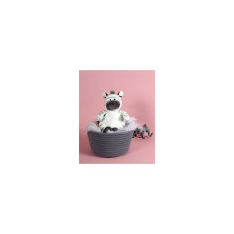 Peluche - peluche toodoux zèbre - 15 cm Black 2 - vertbaudet enfant 